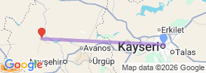 Daily Cappadocia Green Tour from Kayseri Map