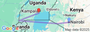 6 Days Kenya and Uganda Luxury Air Safari Map
