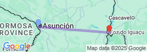 5 Days in Paraguay, From Asuncion to Iguazu Falls Map