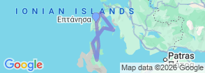 Yoga Sailing in Greece - Ionian Sea 8 Day Map
