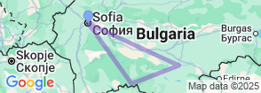 8 Days Highlights of Bulgaria Tour Map
