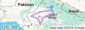 RAJASTHAN, THE LAND OF MAHARAJAS Map
