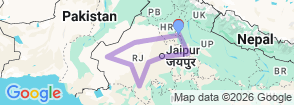 Rajasthan, the Land of Maharajas Map