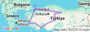 Treasure Of Turkey Package With Guaranteed Departure 12 Days Map
