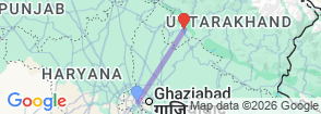 Urban to Sacred - Delhi to Rishikesh Journey Map