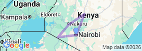 Wild Kenya: 5-Day Safari Adventure to Samburu, Nakuru & Masai Mara Map