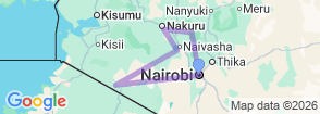 Kenya’s Ultimate Safari Journey: Aberdares, Lake Nakuru, Naivasha, and Masai Mara 6 Days Map