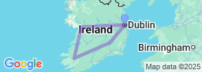 Best of Ireland Tour 6 Nights 7 Day Map