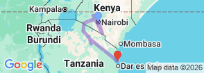 15 Days Spectacular Kenya and Tanzania Safari Combination with Zanzibar Beach Holiday Map