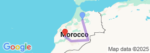 Fes to Marrakech Sahara Tour Map