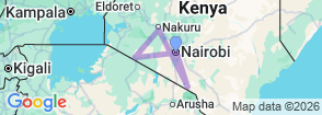 6-Day Iconic Kenya Safari: Amboseli, Nakuru, & Masai Mara Adventure Map