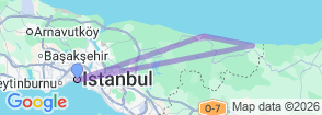 Istanbul Escorted Tours 3 Day Packages Map