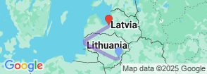 5 Days Lithuania & Latvia Baltic Gems Tour Map