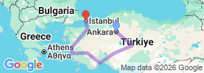 Turkey Tour 12 Day  Packages Map