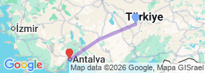 Cappadocia Antalya 6 Days Tour With Cave Hotel Map