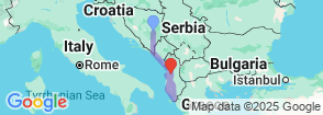 Private tour package 12 days in Bosnia and Herzegovina +Montenegro +Albania Map