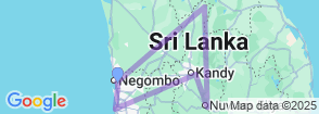 Sri Lanka Halal Tour Map