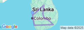 7 Nights Family Vacation in Sri Lanka Map