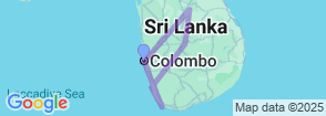 Honeymoon Sri Lanka 8 Day 7 Night Map