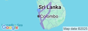 Sri Lanka Honeymoon Map