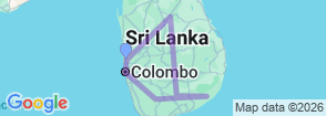 Sri Lanka Wildlife Safari Tour Map