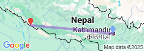 Kathmandu to Nepalgunj Flight Map