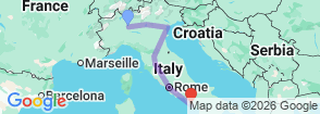 12-DAYS TOUR OF ITALY DEPARTING FROM MILAN Map