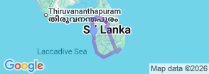 Wildlife Wonders of Sri Lanka – 18 Days Map
