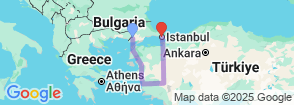 Greece and Turkish Tour Country 10 Day (Crossing the Border) Map