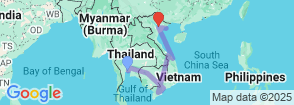 Southeast Asia Highlights: Thailand, Cambodia, Vietnam - Customizable Map