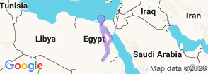 8-Day Egypt Adventure in Cairo Pyramids Cruise & Hurghada Map