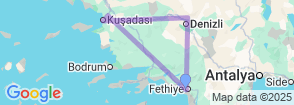 Fethiye Sightseeing Tours 2 Days Pamukkale & Ephesus Tour by Bus Map