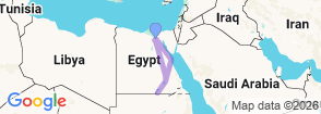 10-Day tour Egypt Cairo pyramids cruise and Hurghada. Map