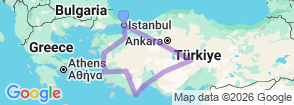 Biblical Sites in Turkey 12 Nights 13 Days Map