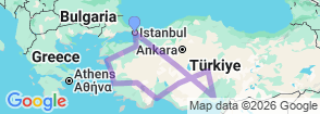 Footsteps of St Paul Tour 15 Nights 16 Days Map