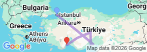 Footsteps of St. Paul in Anatolia Tour 7 Nights 8 Days Map