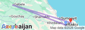 Baku and Gabala 4 Day Tour Azerbaijan City and Nature Experience Map