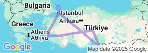 Seven Churches - Turkey Highlights Tour  13 Nights 14 Days Map