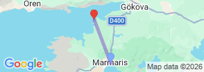 Gokova and Cleopatra Beach Daily Baot Trip Soft Drinks include from Marmaris Map