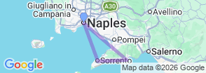 The beauty of Sorrento, Positano and Amalfi drom Naples with lunch - shared tour Map
