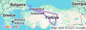 10 Day Anatolia Thermal Turkey Tour Map