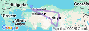 12 Day Healthy Thremal Turkey Tour Map