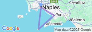Day tour from Naples to Capri and Pompeii - shared tour Map