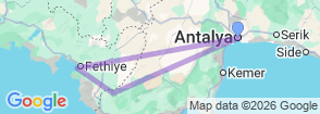 7-Day Antalya and Fethiye Tour Turkey Travel Map