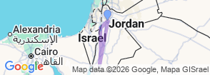 Jordan Adventure: 8 Days of History, Nature, and Desert Wonders Map