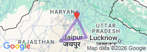 From Delhi: Private 4-Day Golden Triangle Tour with Pickup Map