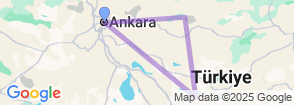 4-Day Ankara, Hattusas & Cappadocia Tour Map