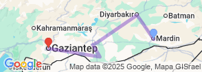 4-Day Mesopotamian Marvels Tour: Mardin, Sanlıurfa, and Gaziantep Highlights Map