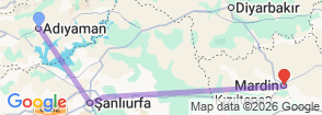 4 Day Mt. Nemrut, Göbeklitepe, Urfa & Mardin Discovery Tour Map