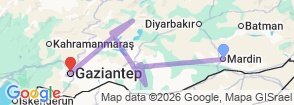 5-Day Eastern Anatolia Journey: Diyarbakır to Gaziantep via Göbeklitepe & Mt. Nemrut Map